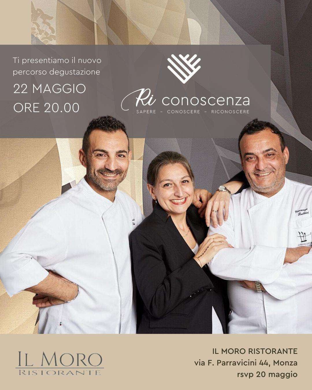 nuovo menu Il Moro, piatti Ri_conoscenza, evento ristorante Monza, fratelli Butticè Monza.